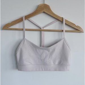 Lululemon light pink/almost white sports bra